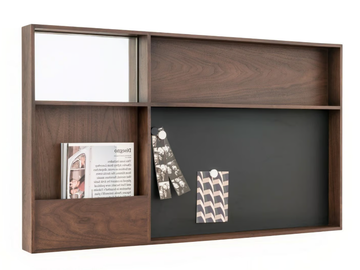 ARCA LARGE - Magnetic walnut dry erase board by Case