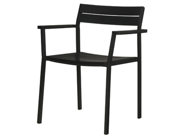 EOS - Contemporary style aluminium garden chair with armrests open back by Case