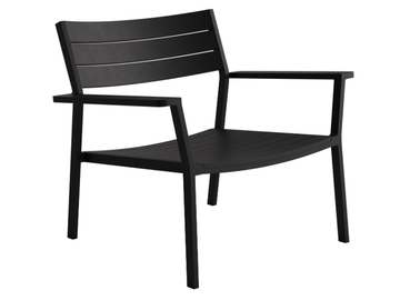 EOS - Powder coated aluminium easy chair with armrests by Case