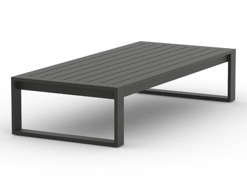 EOS - Rectangular powder coated aluminium coffee table by Case