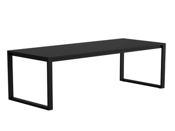EOS - Rectangular powder coated aluminium table by Case