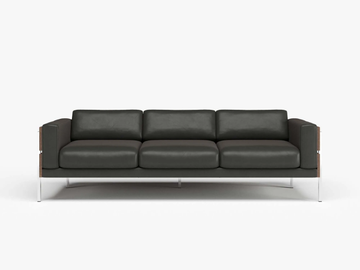 FORUM - 3 seater leather sofa by Case