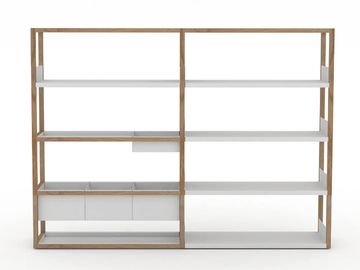 LAP - Double-sided oak bookcase by Case