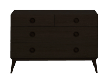 VALENTINE - Black stain chest of drawers by Case