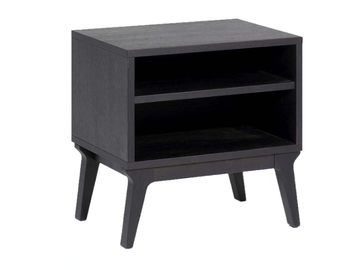 VALENTINE - Black stain rectangular bedside table by Case