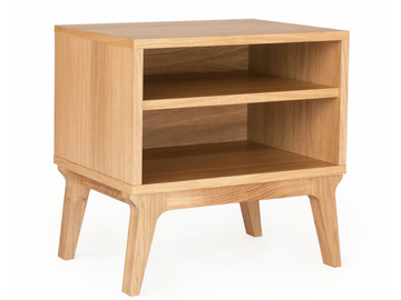 VALENTINE - Rectangular oak bedside table by Case
