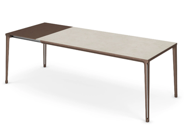 BOULEVARD ARGILE DRIVE - Extending rectangular glass and aluminium table by Cattelan Italia