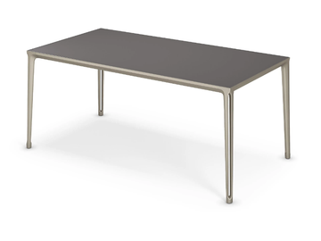 BOULEVARD - Rectangular glass and aluminium table by Cattelan Italia