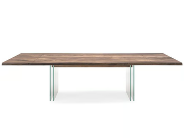 IKON - Extending rectangular wood and glass table by Cattelan Italia