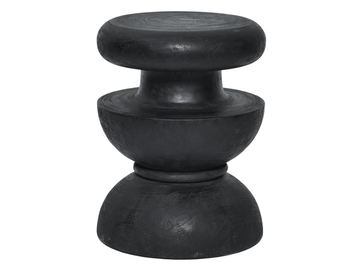 BREAKE - Low stool / round teak garden side table by CBdesign