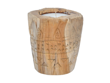 CANDLE LOG PRIMITIF - Teak candle by CBdesign