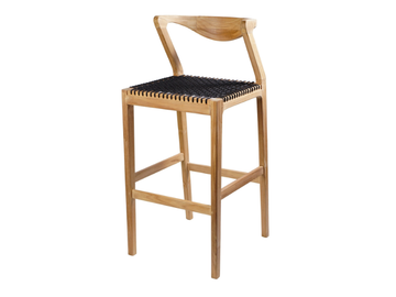 KIM - High teak barstool with back by CBdesign