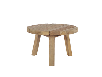 RUSTIC - Round teak garden side table by CBdesign