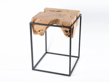 RUSTIC - Square teak garden side table by CBdesign