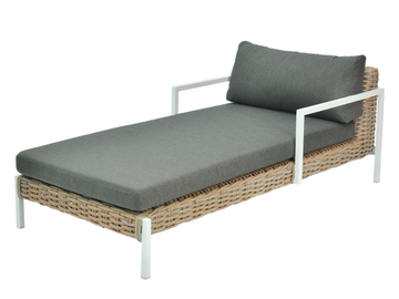 SHANA - Fabric sun lounger with armrests by CBdesign