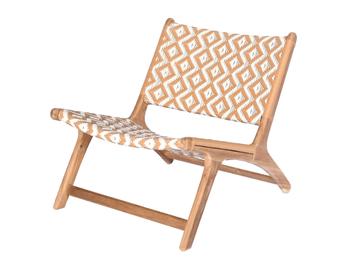 VIENNA RELAX - Garden teak and synthetic fabric easy chair by CBdesign