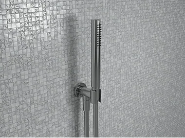 FOLD - Wall-mounted metal handshower with anti-lime system with bracket by Ceramica Flaminia