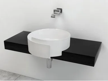 FORTY6 - Single Pietraluce® washbasin countertop by Ceramica Flaminia