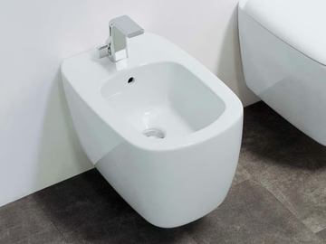MONO' - Wall-hung ceramic bidet with overflow by Ceramica Flaminia