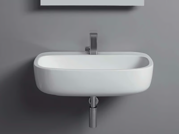 MONO' - Wall-mounted single ceramic washbasin by Ceramica Flaminia