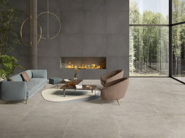 DISTRICT SILVER - Porcelain stoneware wall/floor tiles with concrete effect by CERAMICHE KEOPE