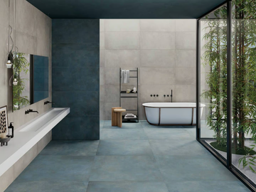 PLATE TITANIUM - Porcelain stoneware wall/floor tiles with metal effect by CERAMICHE KEOPE