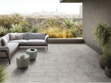 STREET SILVER - Porcelain stoneware wall/floor tiles with concrete effect by CERAMICHE KEOPE