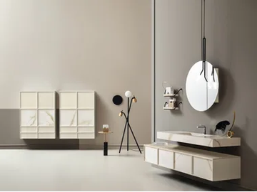 DES 12-13 - Wall-mounted vanity unit with drawers by Cerasa