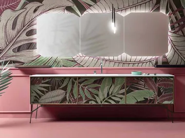 DES CAPSULE N.1 69 - Floor-standing single EQ Dekor glass-fibre vanity unit with drawers by Cerasa