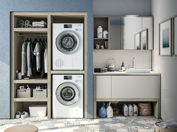 REGOLA COMP.1 - Sectional laundry room cabinet with sink by Cerasa