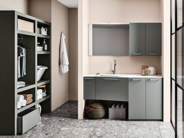 REGOLA COMP.8 - Sectional wooden laundry room cabinet by Cerasa