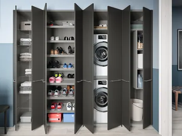 REGOLA - Sectional wooden laundry room cabinet by Cerasa