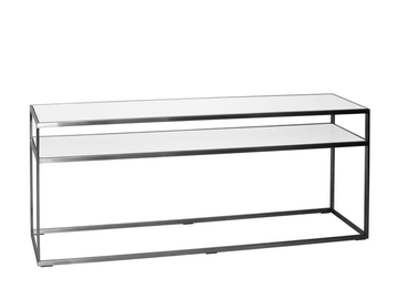 CAMEO SUPERSIZE - Rectangular glass and steel console table by Christine Kröncke Interior Design