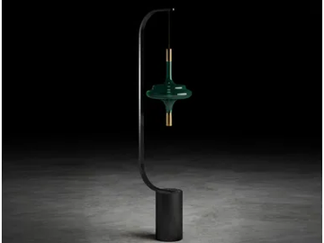 PYRIA - Brass floor lamp by Cider Edition
