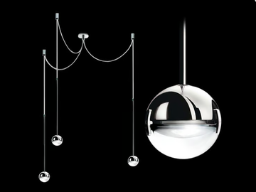 CONVIVIO SOPRATAVOLO TRE - Halogen pendant lamp by Cini&Nils