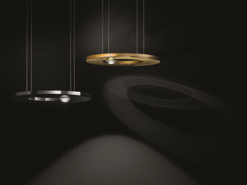 PASSEPARTOUT25 SOPRATAVOLO - LED direct-indirect light brass pendant lamp by Cini&Nils