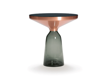 BELL SIDE TABLE COPPER - Round copper and glass side table by ClassiCon