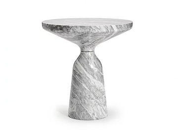 BELL SIDE TABLE MARBLE - Round marble high side table by ClassiCon