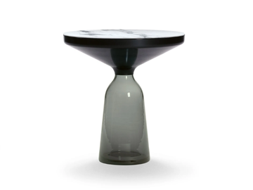 BELL SIDE TABLE STEEL - Glass and steel side table by ClassiCon