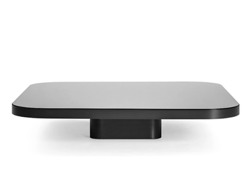 BOW COFFEE TABLE NO. 4 - BLACK - Square crystal and steel coffee table by ClassiCon