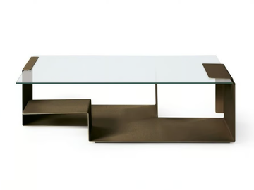 DIANA D - Rectangular glass and steel coffee table by ClassiCon