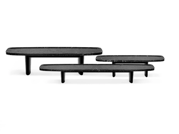 MATERIA - Nero Marquina marble and ashwood coffee table by ClassiCon