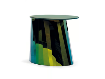 PLI LOW - Low crystal and steel side table by ClassiCon