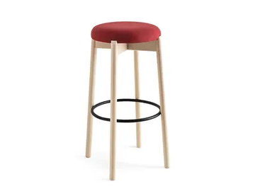 CLELIA - High beech stool with integrated cushion by Connubia