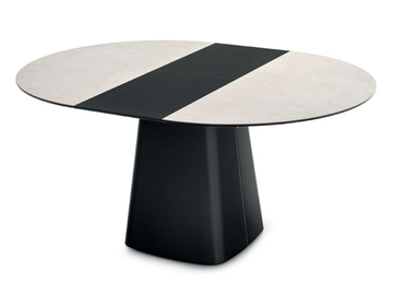 HEY GIO! - Extending coated sheet metal table with glass ceramic top by Connubia