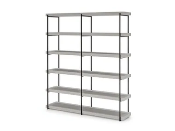 LIBRA - Open melamine-faced chipboard bookcase by Connubia