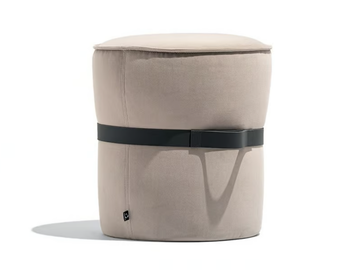POF - Upholstered round velvet pouf by Connubia