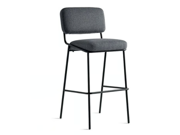 SIXTY - High upholstered fabric stool with footrest by Connubia
