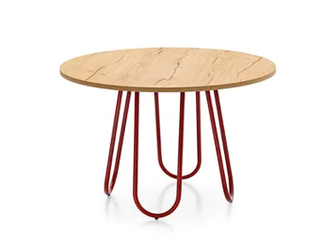 STULLE - Round melamine-faced chipboard table by Connubia