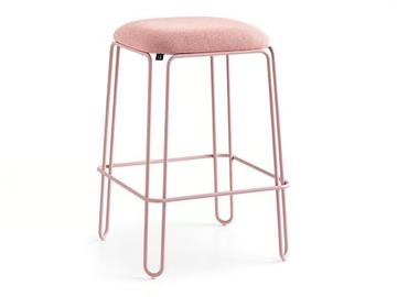 STULLE - Stool with footrest with integrated cushion by Connubia